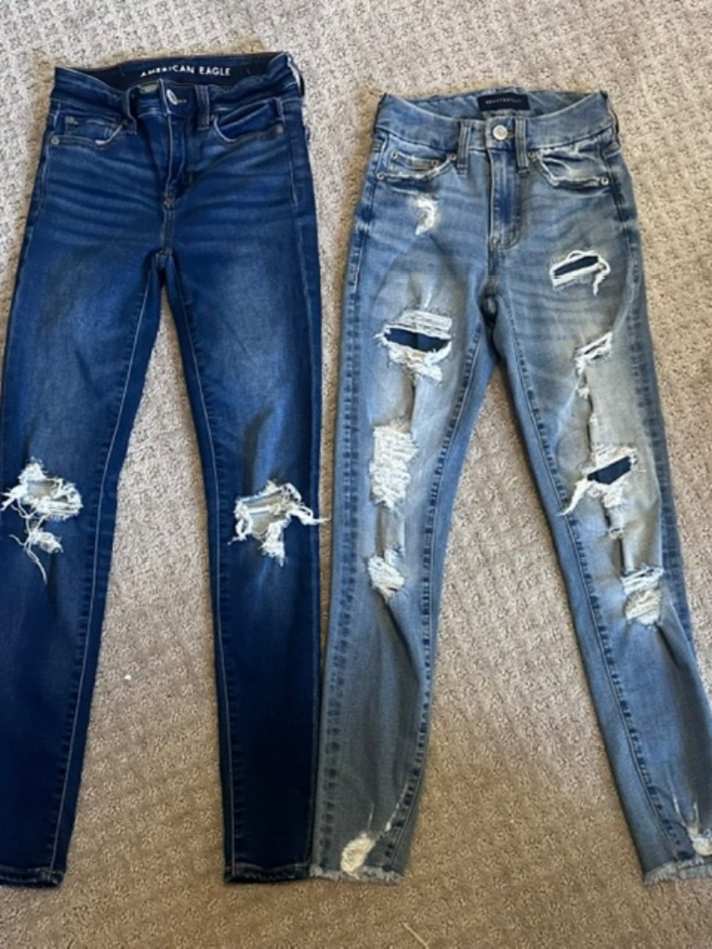 American Eagle/Aeropostle girls jean worn once - Aeropostle light jean color -